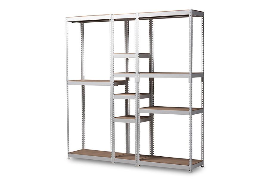 Wh06-wh09-wh12-white-shelf Gavin Modern & Contemporary White Metal 10-shelf Closet Storage Racking Organizer