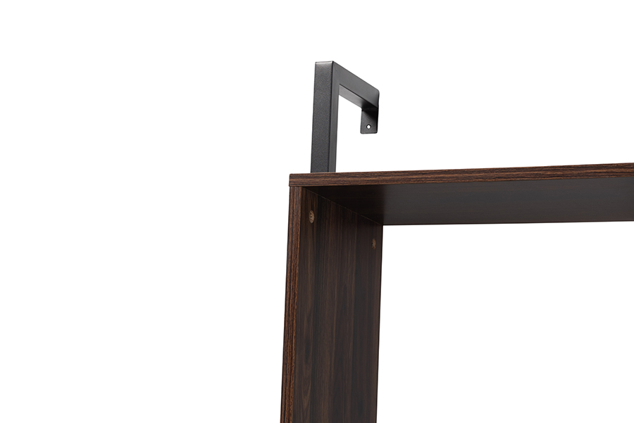 Picture of Baxton Studio HIF-007-Natural-Black Tasman Modern & Contemporary Industrial Natural Brown Finished Wood & Black Metal End Table