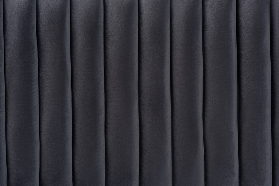 Picture of Baxton Studio Emile-Grey Velvet-HB-King 45.90 x 56.9 x 3.1 in. Emile Modern & Contemporary Headboard&#44; Grey & Dark Brown - King Size