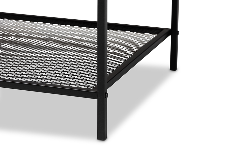 Picture of Baxton Studio 193271259243 Overton Modern Industrial Wood & Metal Finished Coffee Table&#44; Oak Brown & Black
