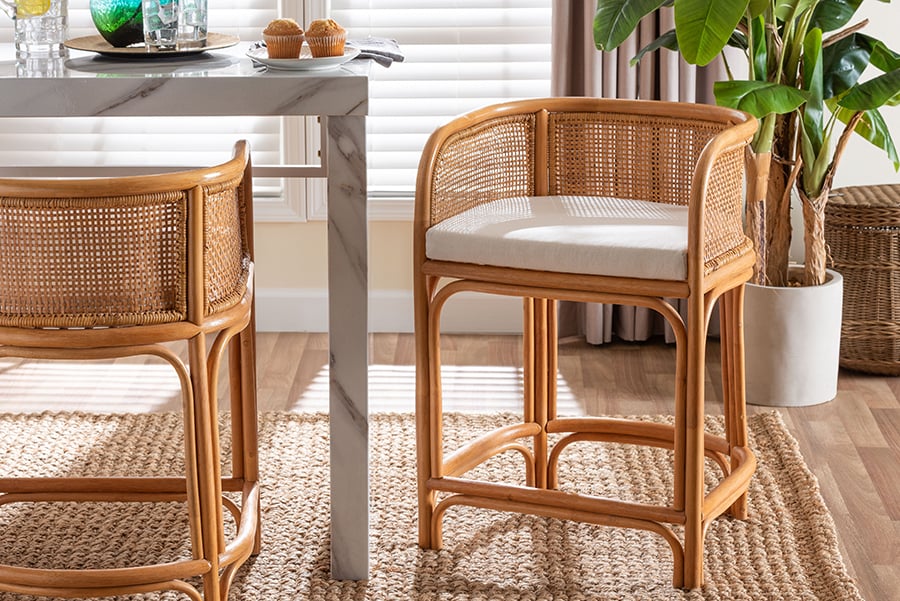 UPC 193271469505 product image for 193271469505 Ania Natural Rattan Counter Stool - Light Honey | upcitemdb.com