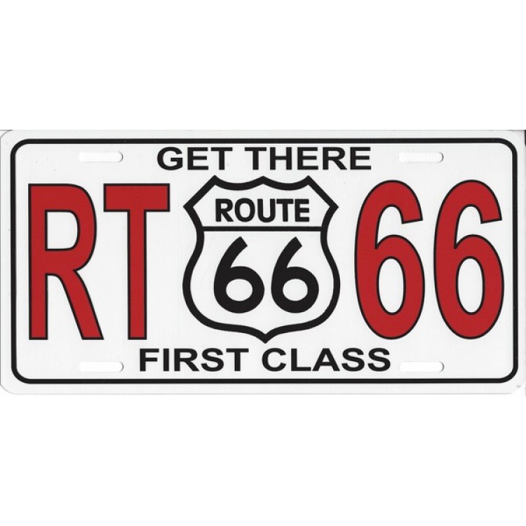 UPC 783935000108 product image for LPO1031 Get There First Class Route 66 Photo License Plate | upcitemdb.com