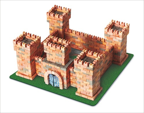 Mini Bricks Construction Set Black Castle Glue Included - Piece Of 4300