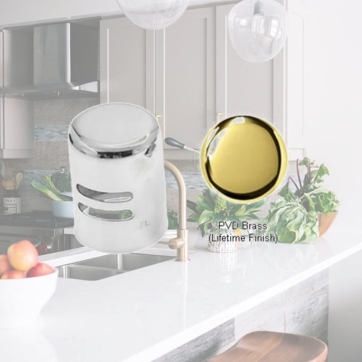 Picture of Westbrass D201-01 Standard Brass Air Gap Cap - PVD Polished Brass