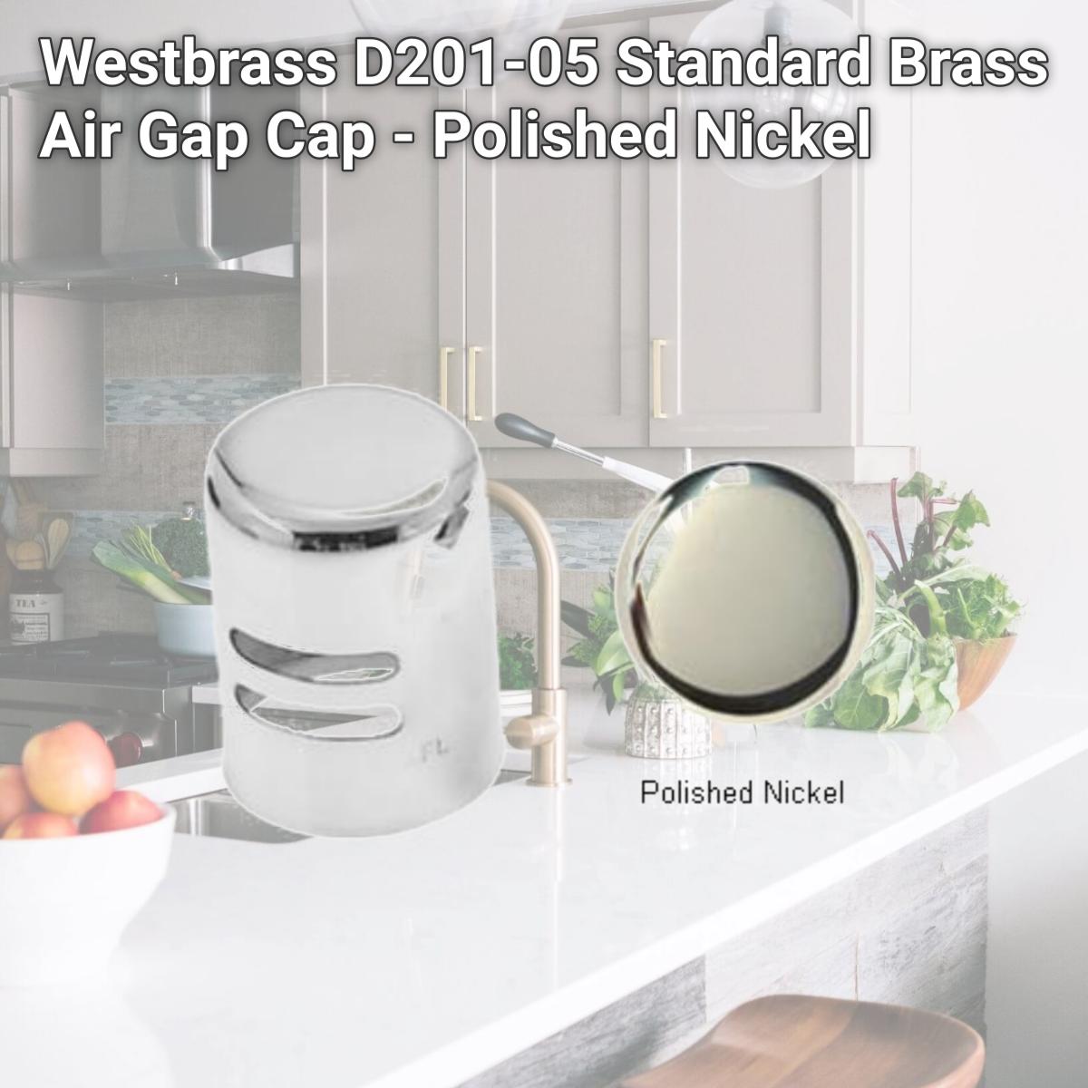 Picture of Westbrass D201-05 Standard Brass Air Gap Cap - Polished Nickel