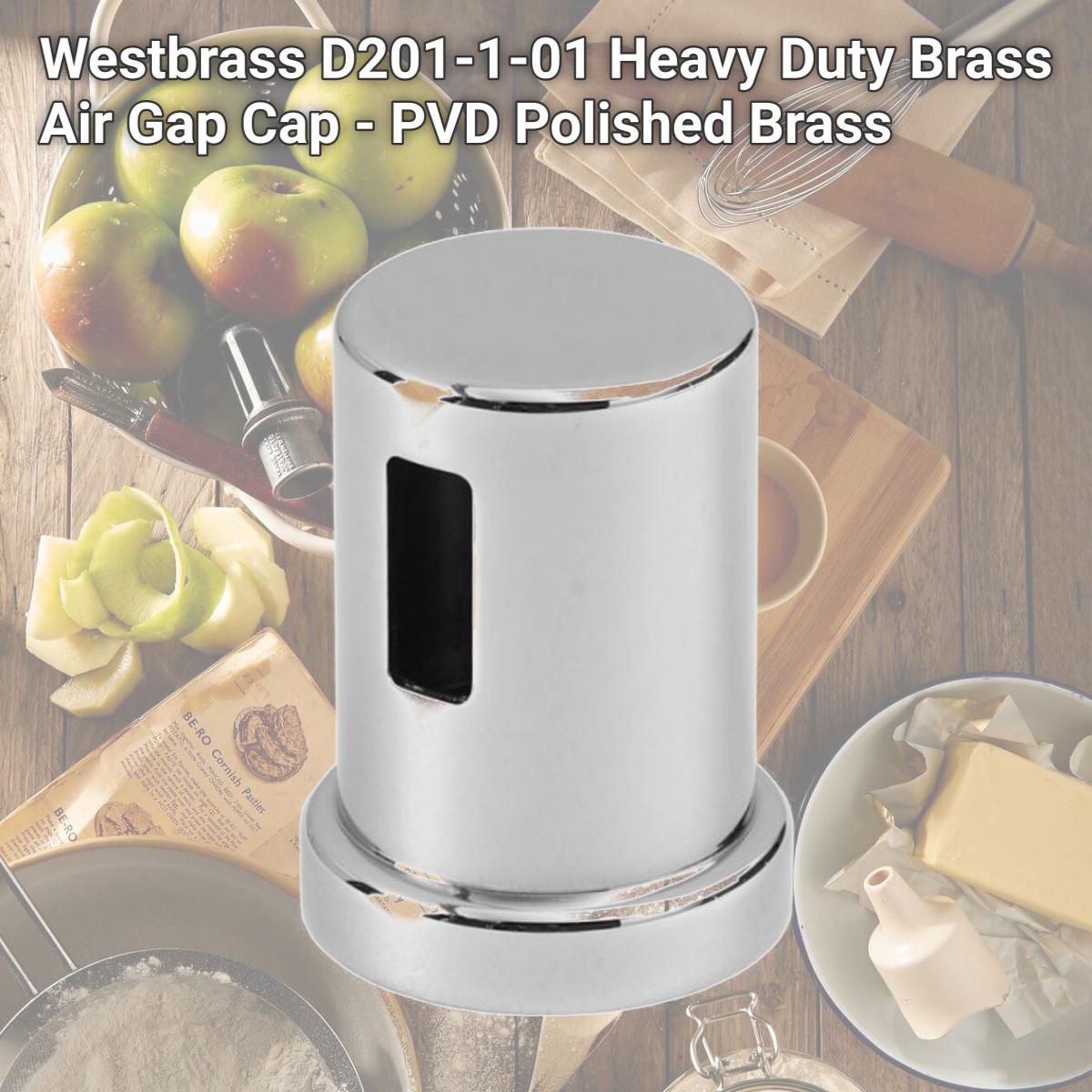 Picture of Westbrass D201-1-01 Heavy Duty Brass Air Gap Cap - PVD Polished Brass