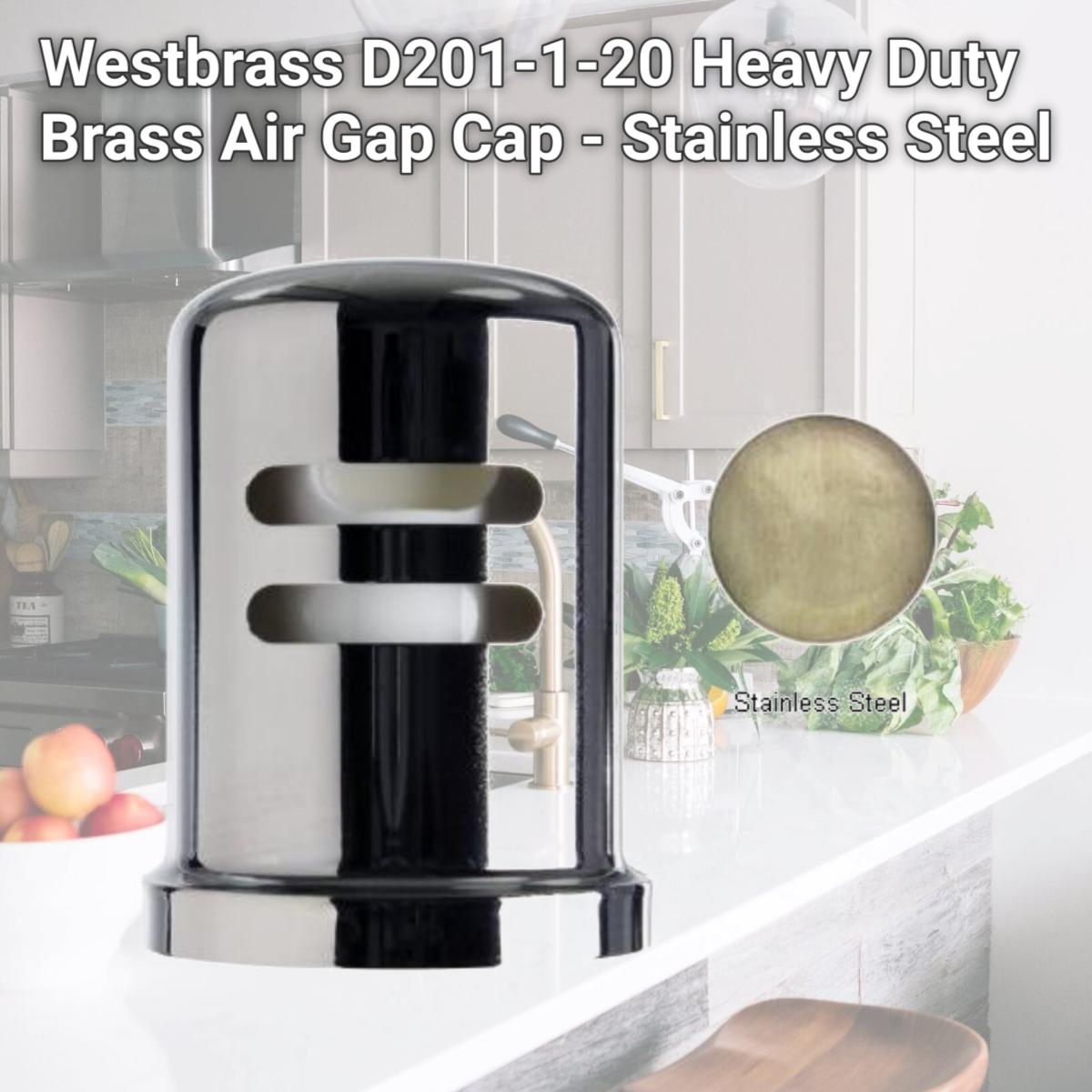 Picture of Westbrass D201-1-20 Heavy Duty Brass Air Gap Cap - Stainless Steel