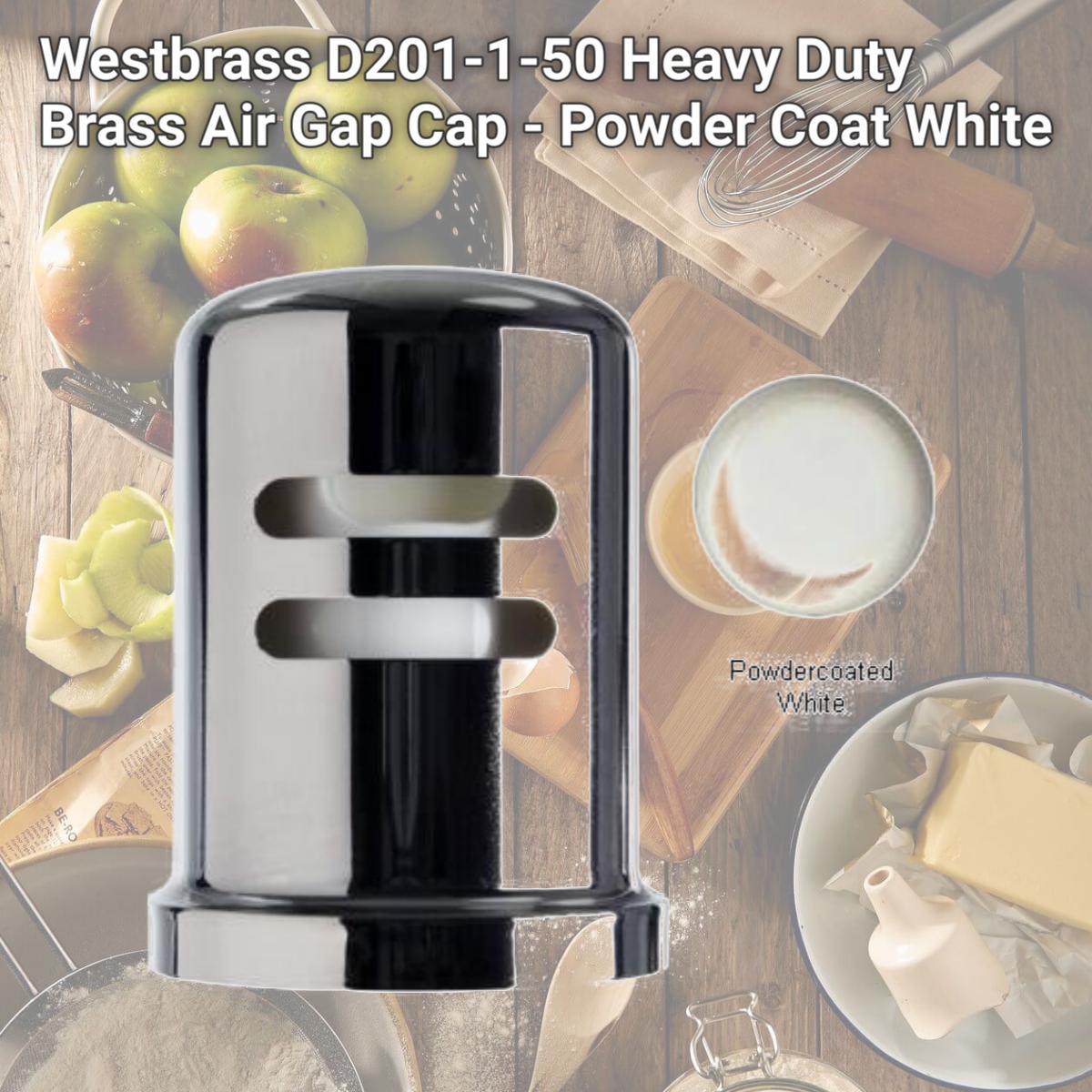 Picture of Westbrass D201-1-50 Heavy Duty Brass Air Gap Cap - Powder Coat White