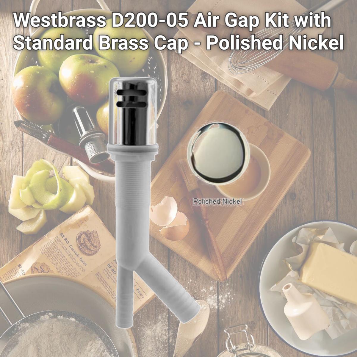 Picture of Westbrass D200-05 Air Gap Kit with Standard Brass Cap - Polished Nickel