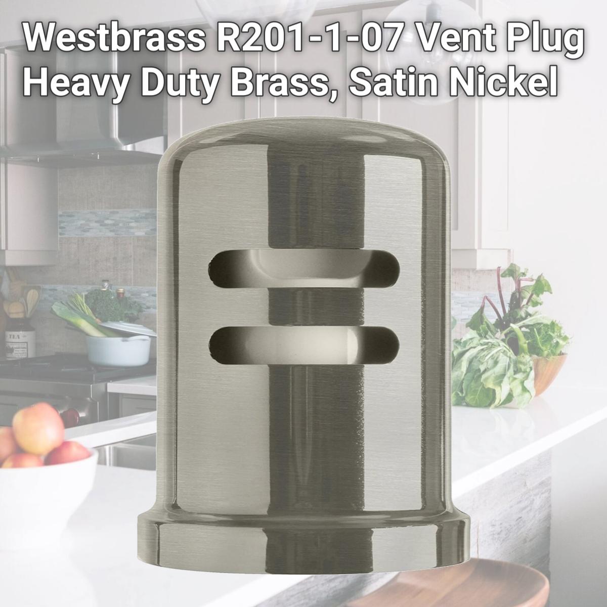 Picture of Westbrass R201-1-07 Vent Plug Heavy Duty Brass, Satin Nickel