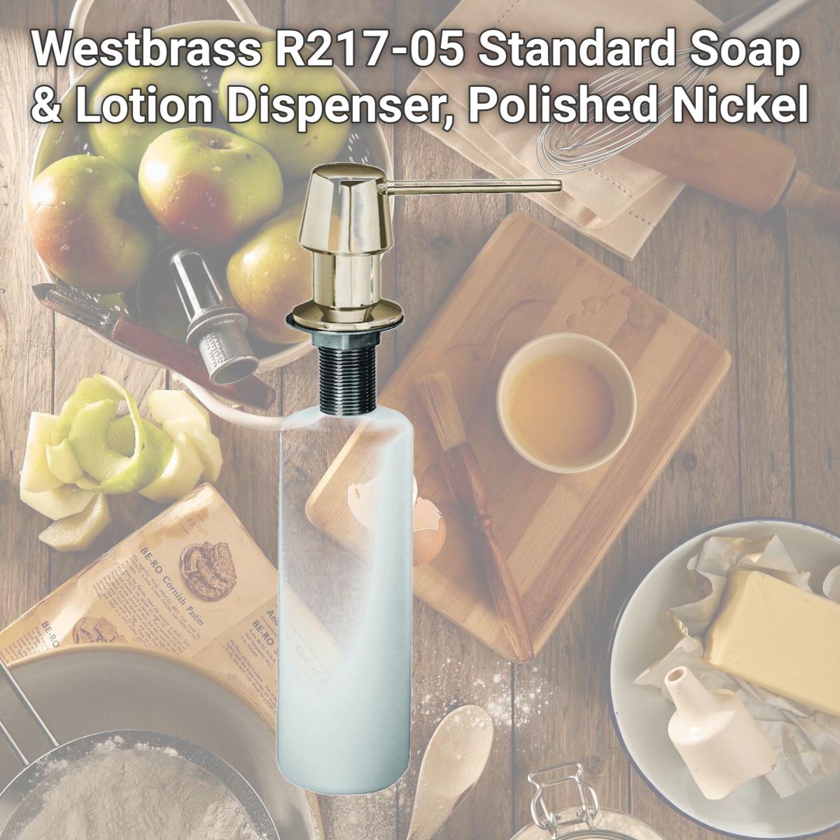 Picture of Westbrass R217-05 Standard Soap & Lotion Dispenser, Polished Nickel