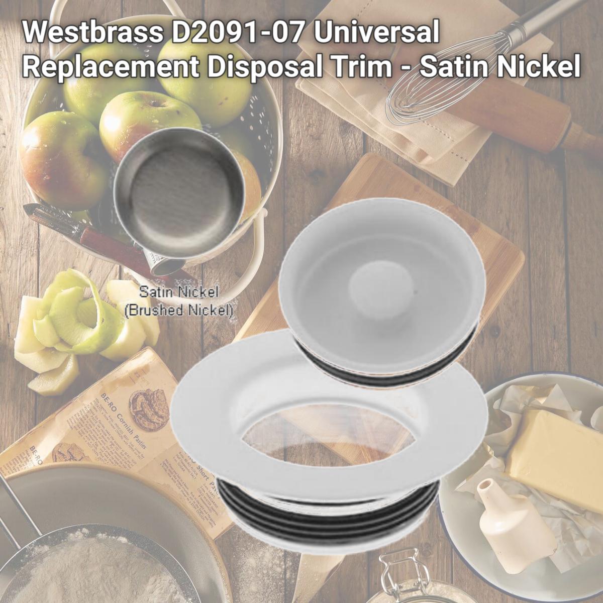 Picture of Westbrass D2091-07 Universal Replacement Disposal Trim - Satin Nickel