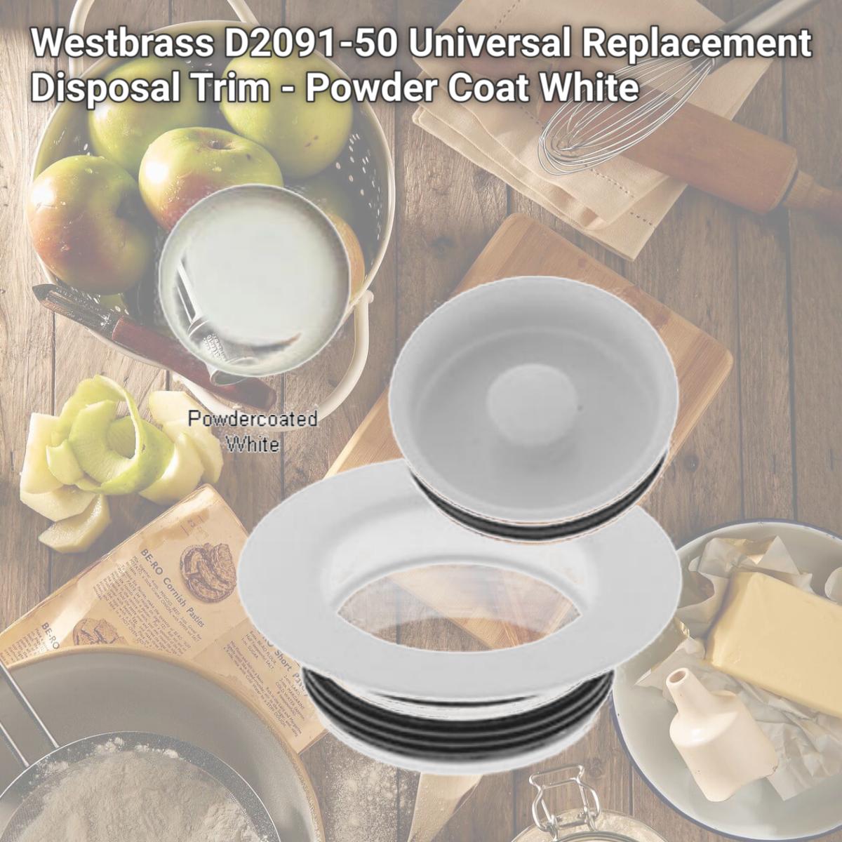 Picture of Westbrass D2091-50 Universal Replacement Disposal Trim - Powder Coat White