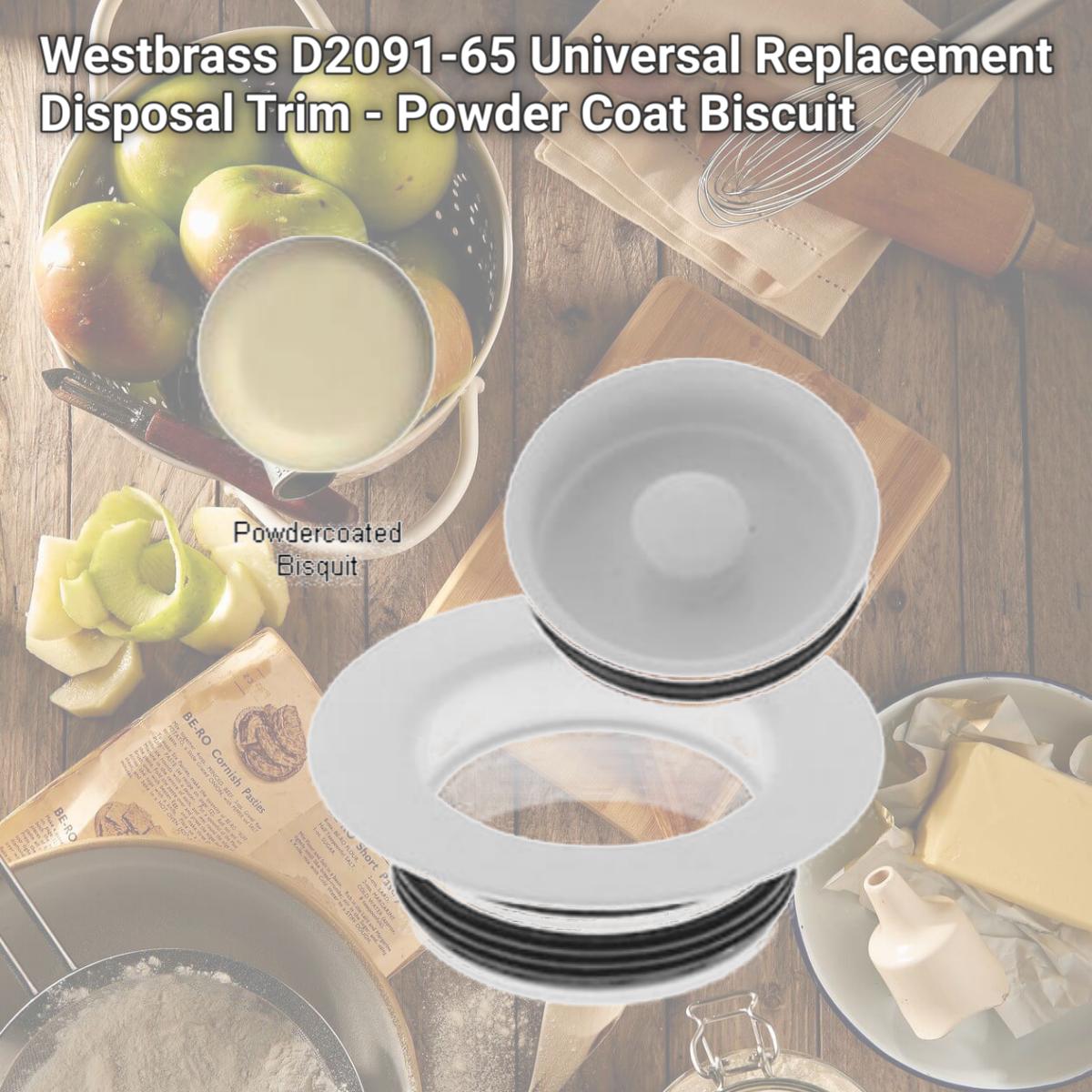 Picture of Westbrass D2091-65 Universal Replacement Disposal Trim - Powder Coat Biscuit