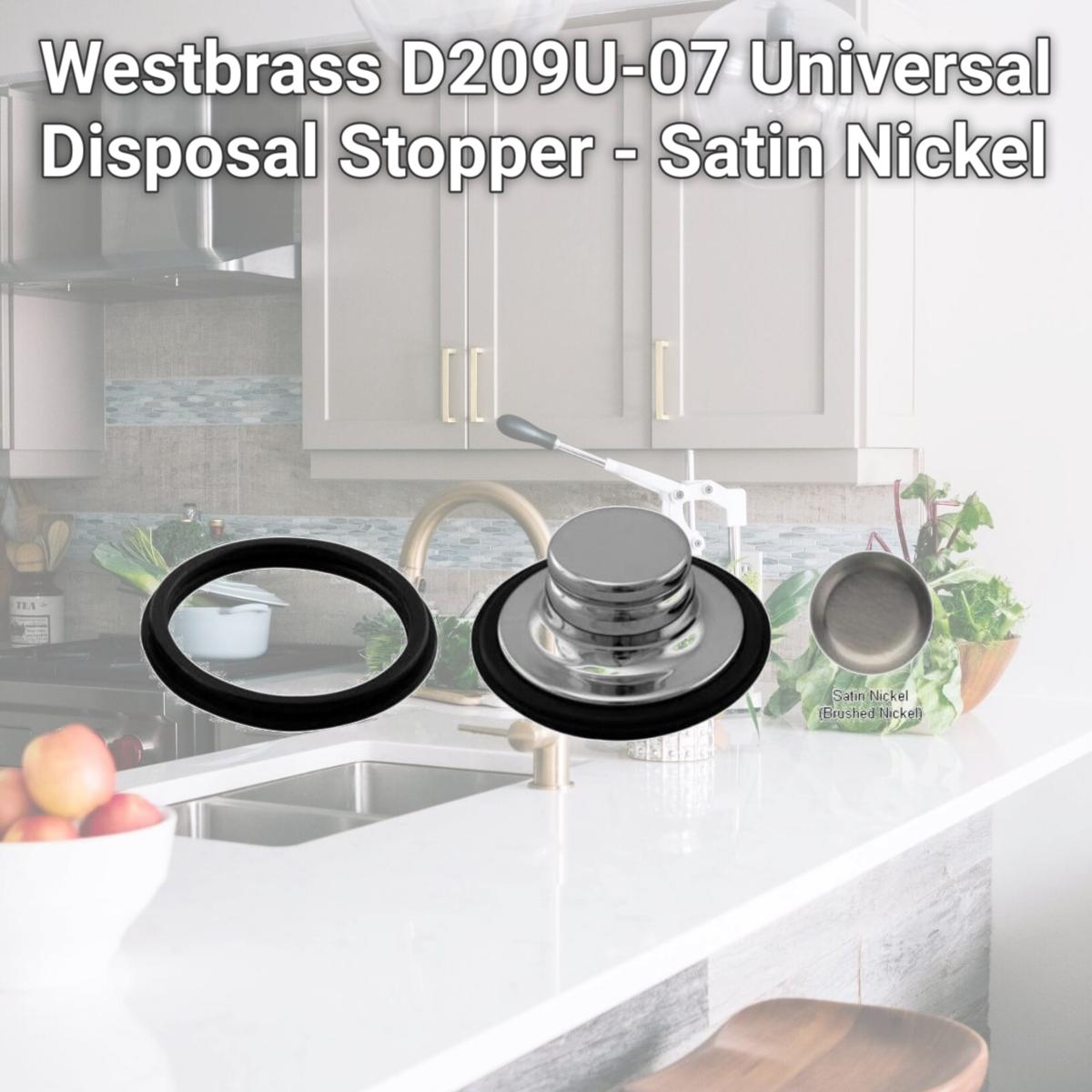Picture of Westbrass D209U-07 Universal Disposal Stopper - Satin Nickel