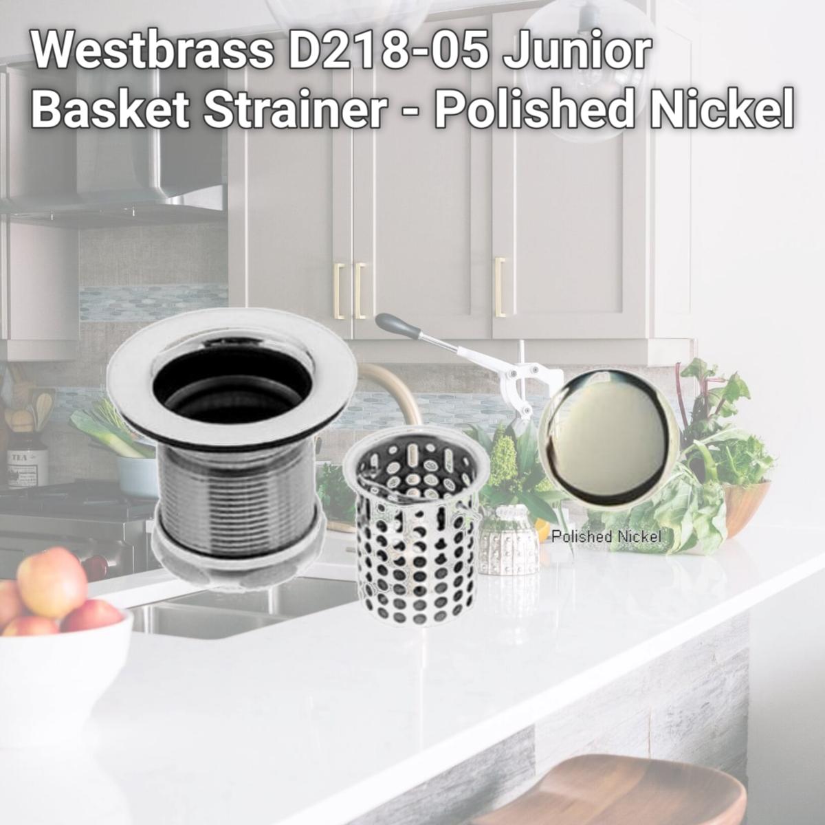 Picture of Westbrass D218-05 Junior Basket Strainer - Polished Nickel