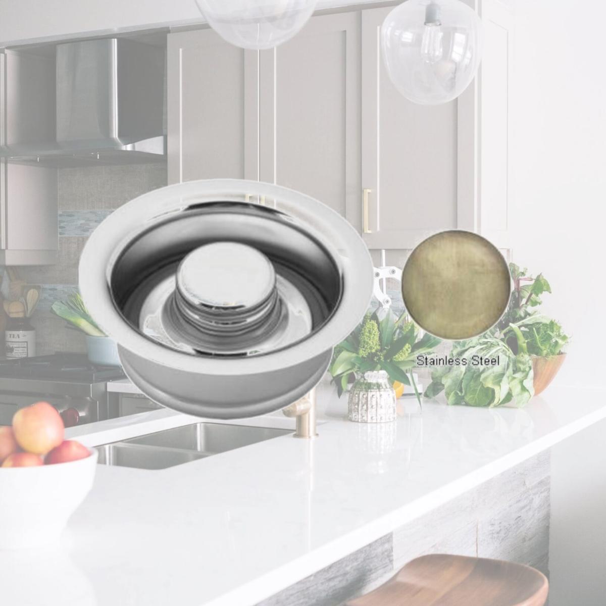 Picture of Westbrass D2089-20 In-Sink-Erator Disposal Flange and Stopper - Stainless Steel