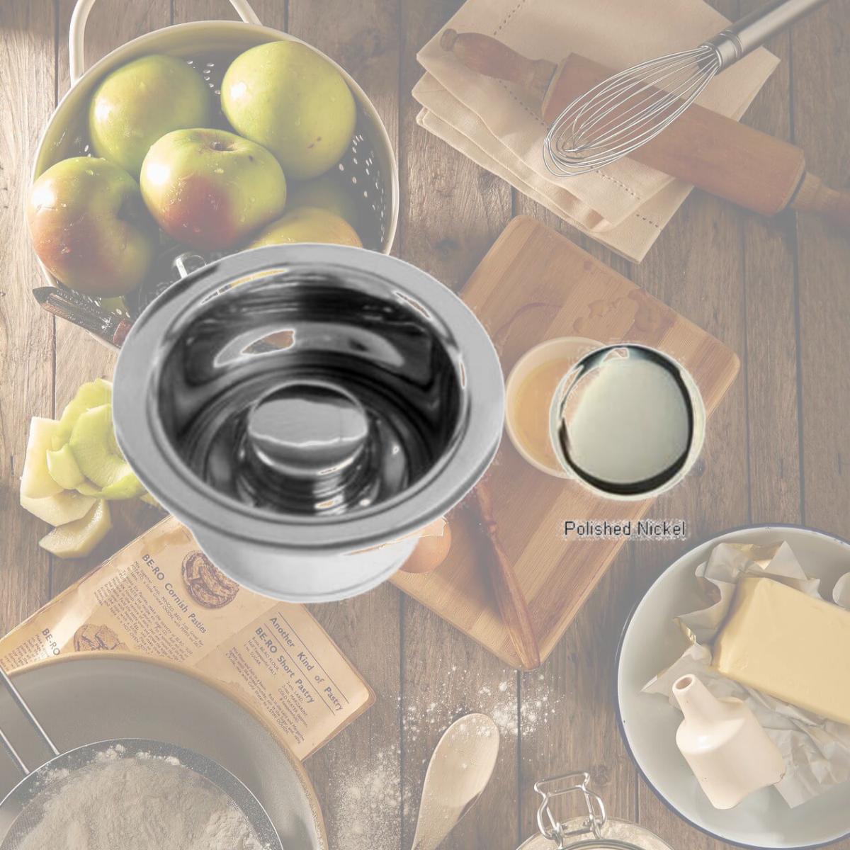 Picture of Westbrass D2082-05 Extra Deep ISE Disposal Flange and Stopper - Polished Nickel