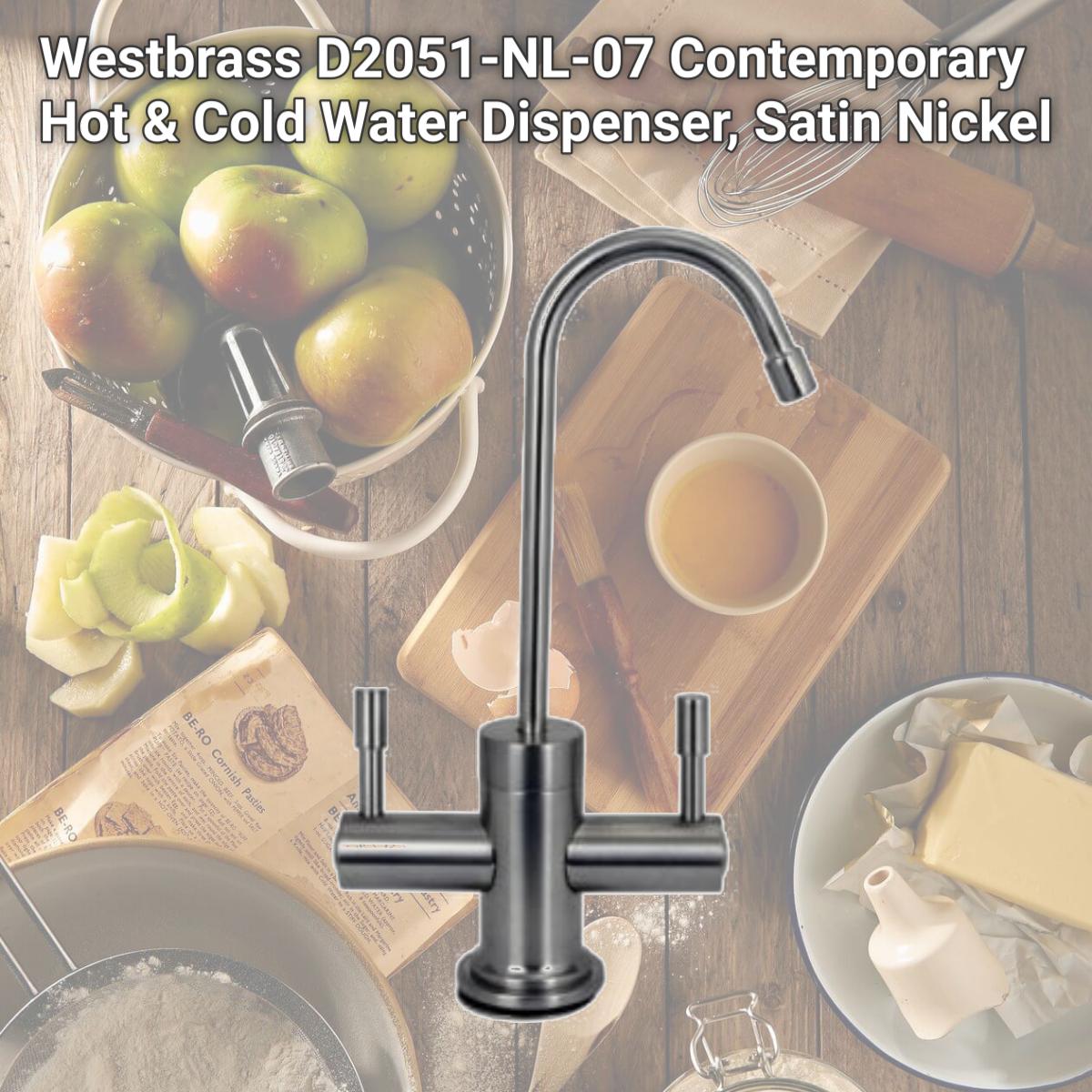 Picture of Westbrass D2051-NL-07 Contemporary Hot & Cold Water Dispenser, Satin Nickel