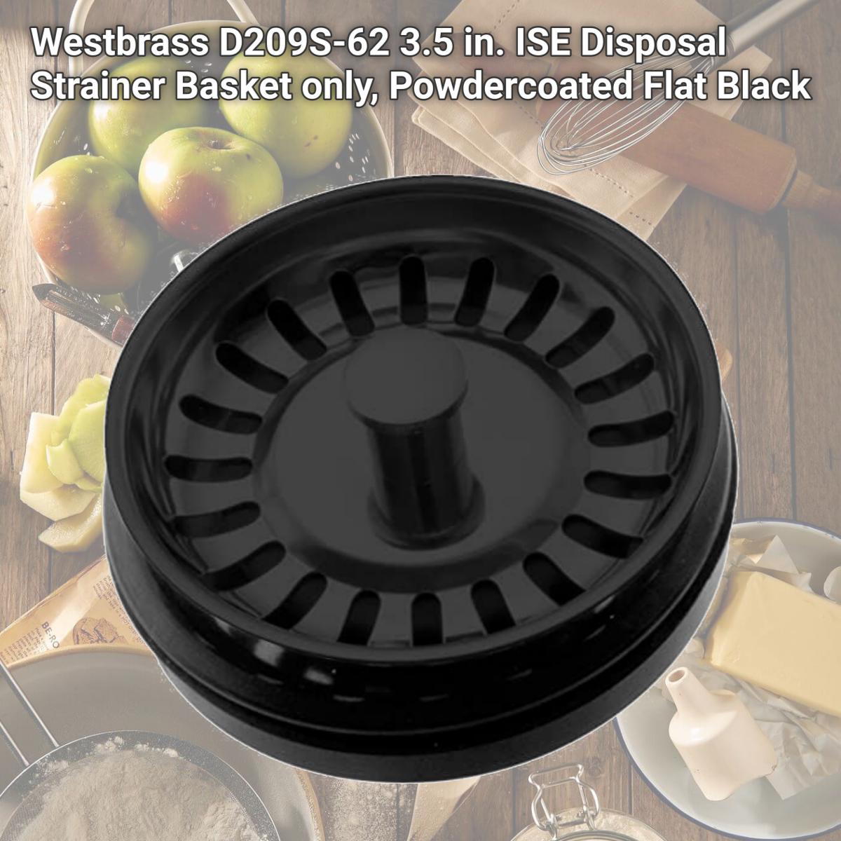 Picture of Westbrass D209S-62 3.5 in. ISE Disposal Strainer Basket only, Powdercoated Flat Black