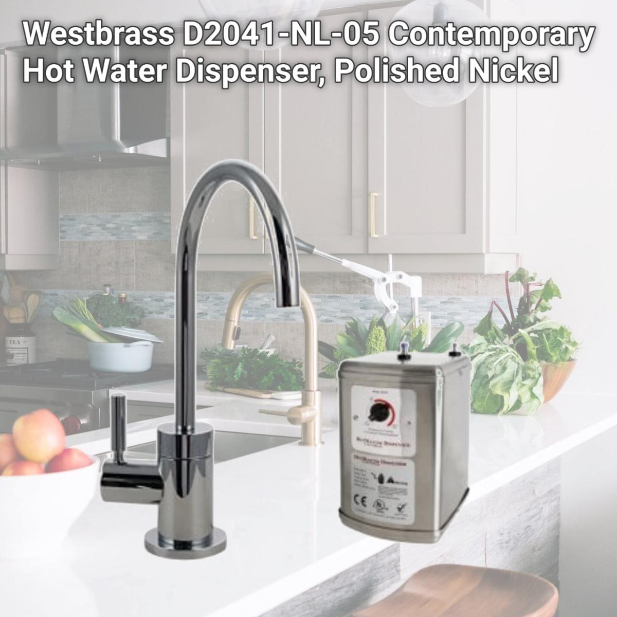 Picture of Westbrass D2041-NL-05 Contemporary Hot Water Dispenser, Polished Nickel