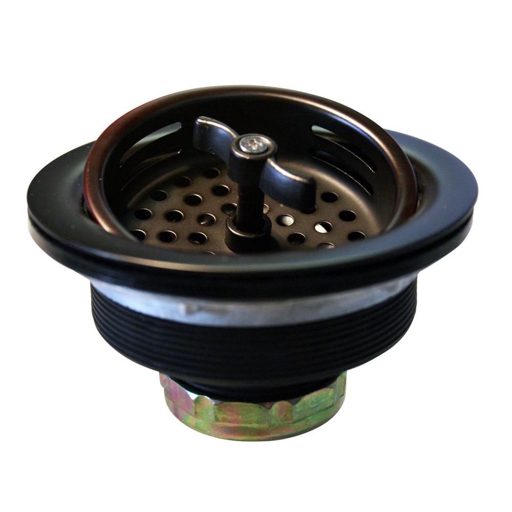 D213-2-12 Kitchen Sink Drain With Large Wing Nut Basket Strainer