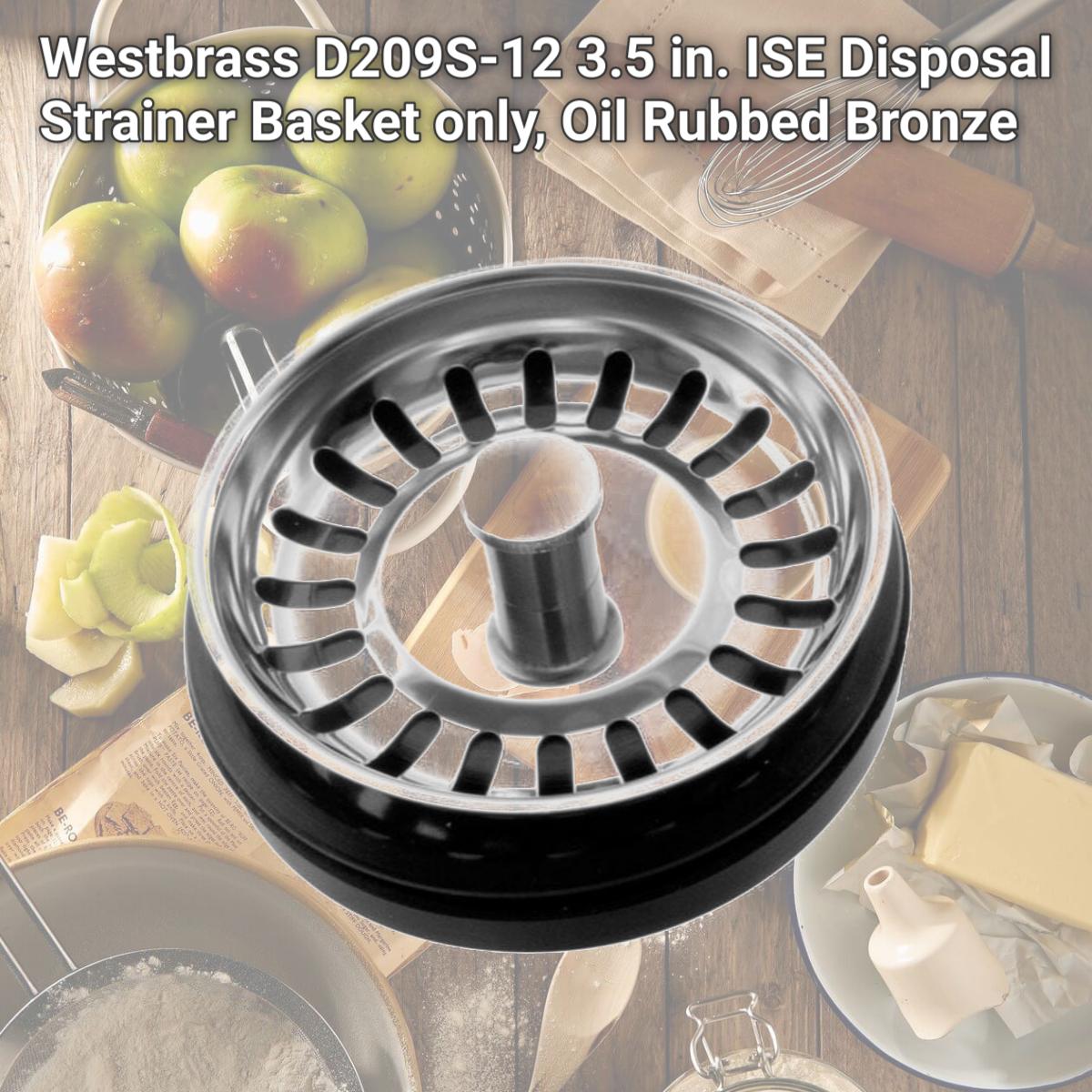 Picture of Westbrass D209S-12 3.5 in. ISE Disposal Strainer Basket only, Oil Rubbed Bronze