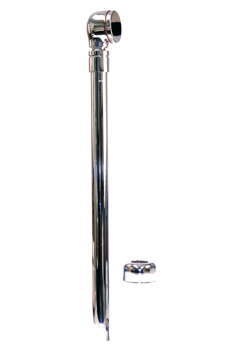 493144hrhbj-26 Semi-exposed Tip-toe Bath Waste With Overflow Ball Joint In Polished Chrome