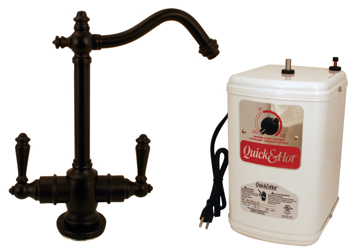 D205hfp-12 9 In. Victorian Hot & Cold Water Dispenser & Tank In Oil Rubbed Bronze
