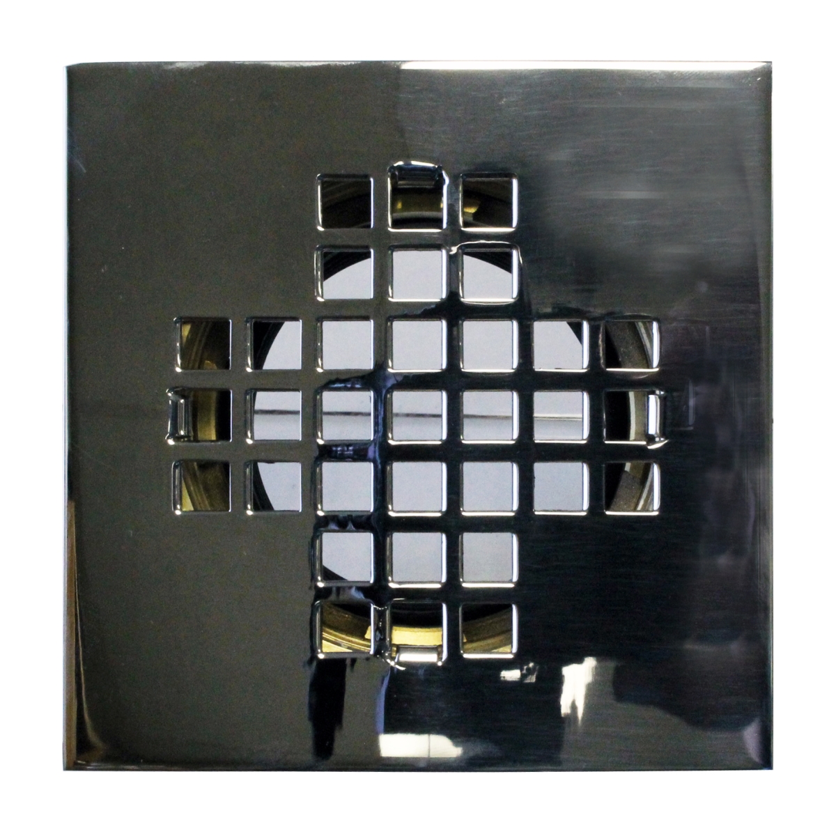 D206-sqg-26 Square Shower Drain Cover In Polished Chrome