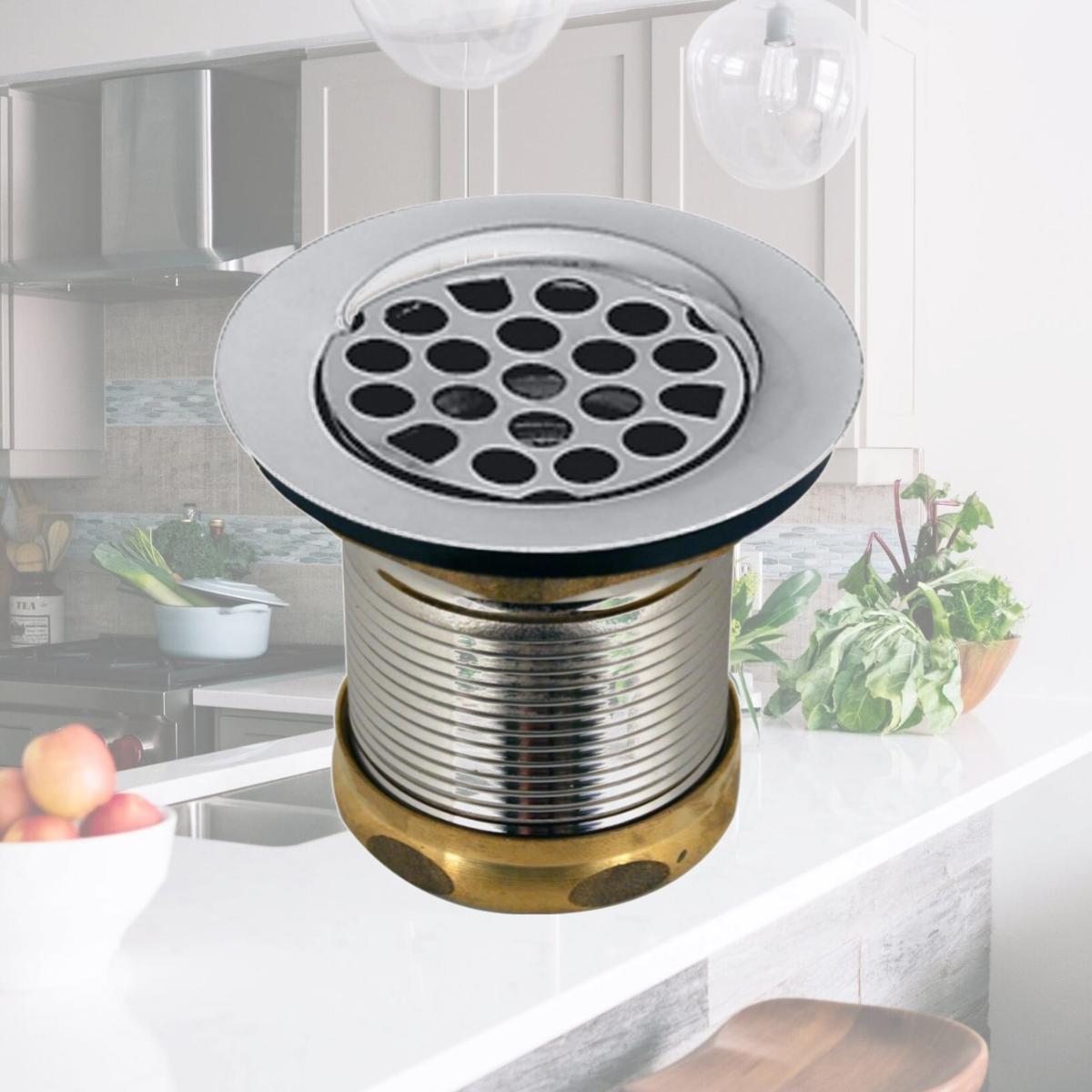 Picture of Westbrass D2181-26 Grid Basket Style Bar Strainer in Polished Chrome