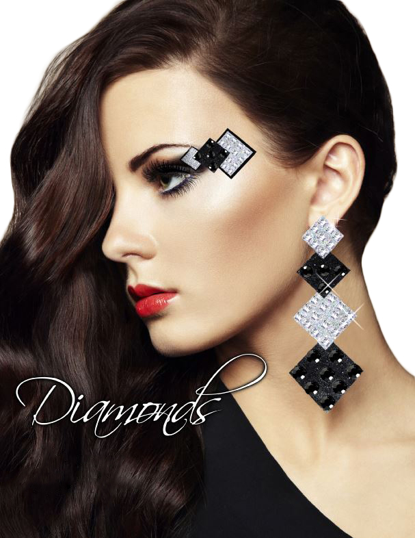 UPC 968423032131 product image for 1544 Diamond Stickon Earring, Black | upcitemdb.com