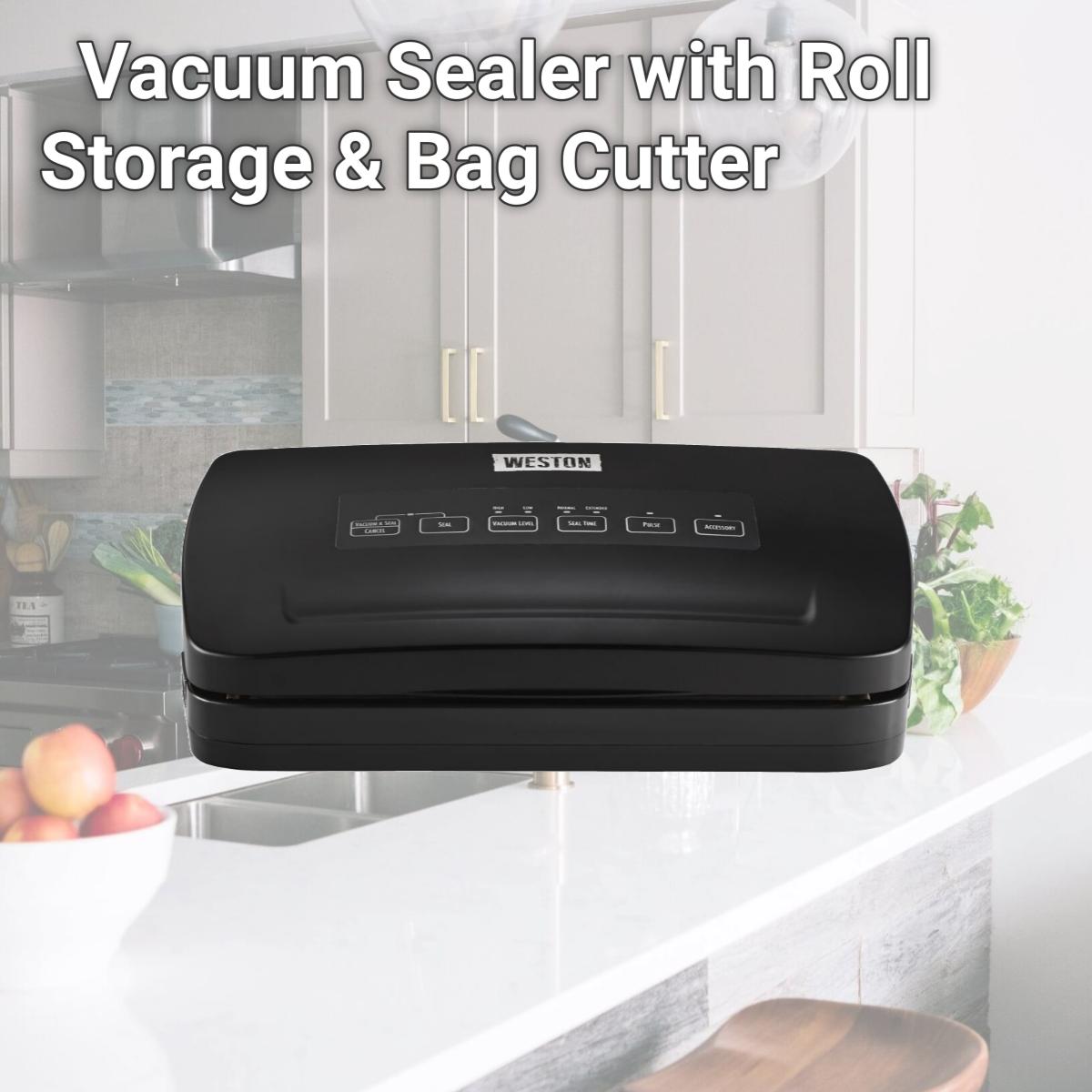 Picture of Weston Brands 65-3001-W Vacuum Sealer with Roll Storage & Bag Cutter