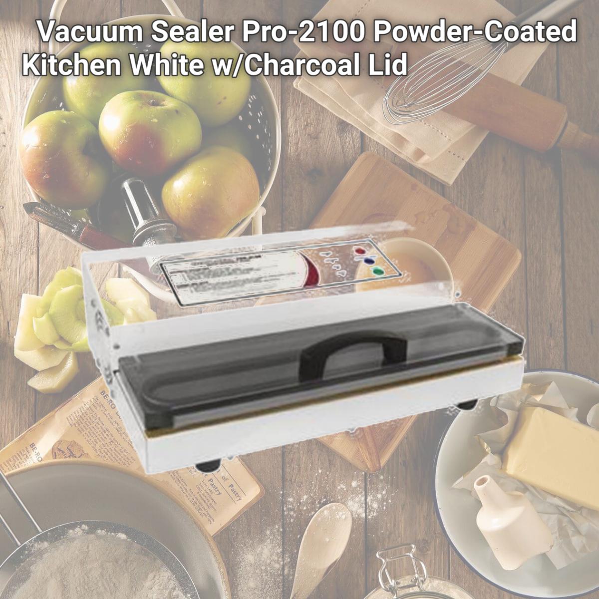 Picture of Weston 65-0101 Vacuum Sealer Pro-2100 Powder-Coated Kitchen White w/Charcoal Lid