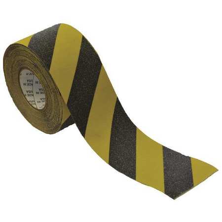 4 In. X 60 Ft. Roll Anti Slip Safety Tape Stripe, Yellow & Black