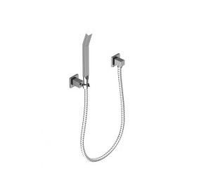 F907-27ch Milan Flexible Hose Shower Kit With Separate Water Outlet - Chrome