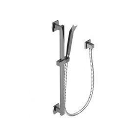 F907-41ch Milan Flexible Hose Shower Kit With Slide Bar & Separate Water Outlet - Chrome