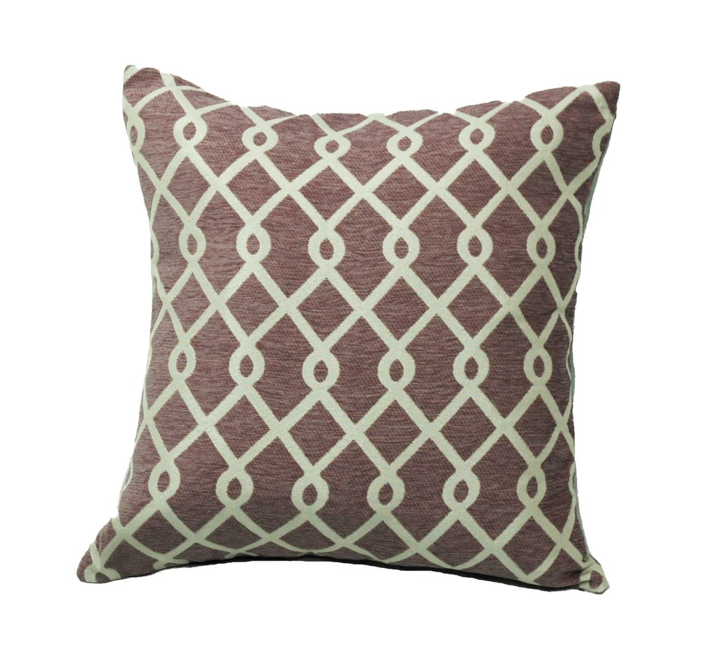 651231 20 X 20 In. Chain Link Feather Filled Decorative Throw Pillow Cushion - Elderberry, Square