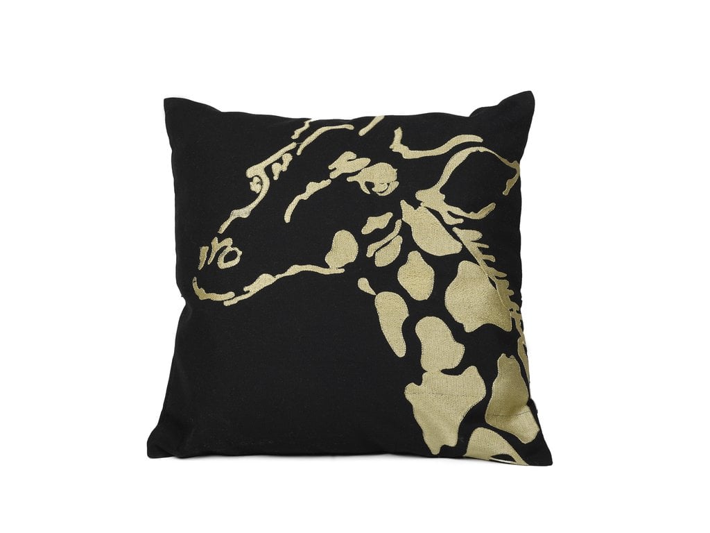 651259 20 X 20 In. Africa Feather Filled Decorative Throw Pillow Cushion - Gold Giraffe Black, Square