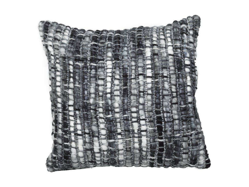 651295 20 X 20 In. Frankfurt Feather Filled Decorative Throw Pillow Cushion - Charcoal