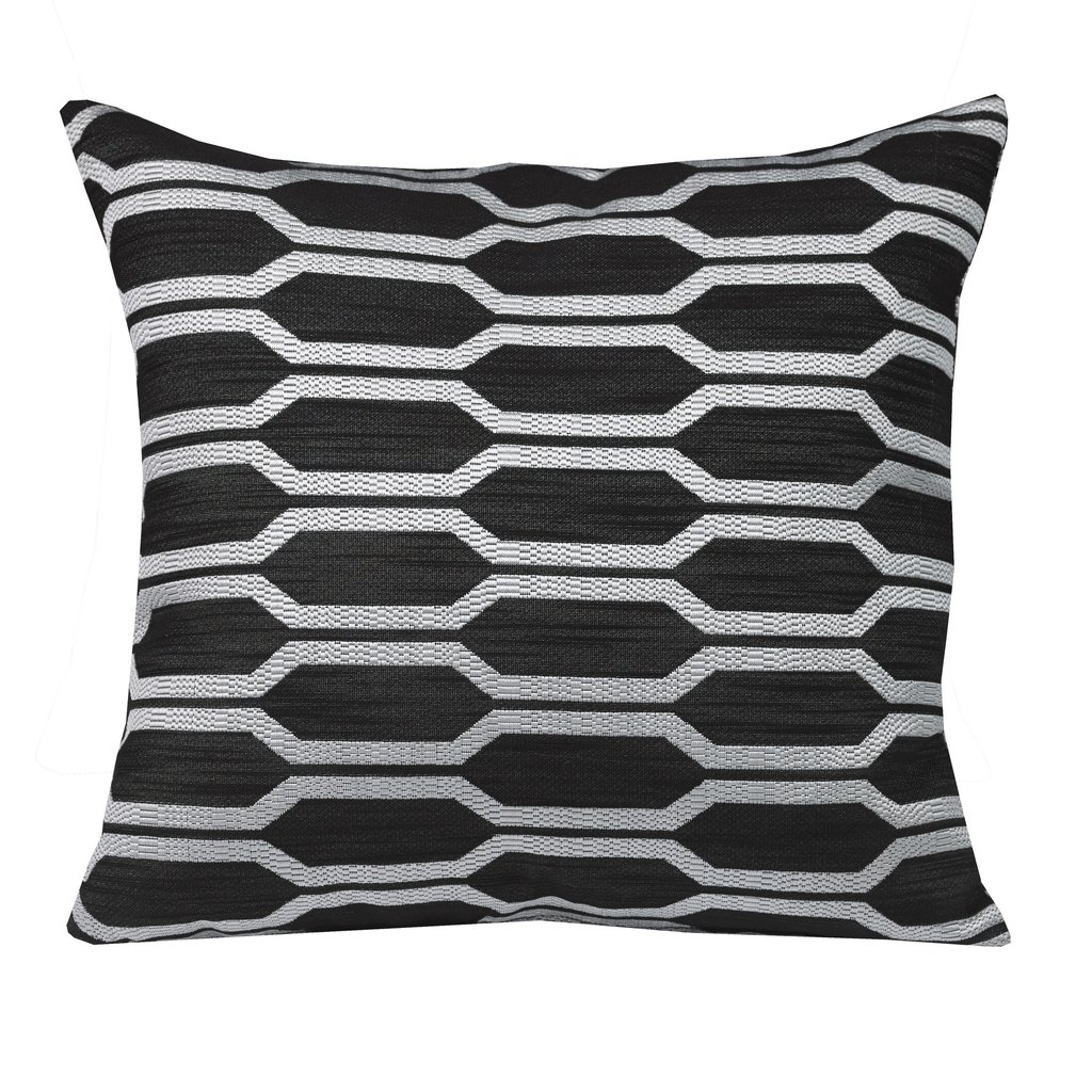 651913 20 X 20 In. Hexagon Cushion Decorative Throw Pillow Cushion - Black, Square