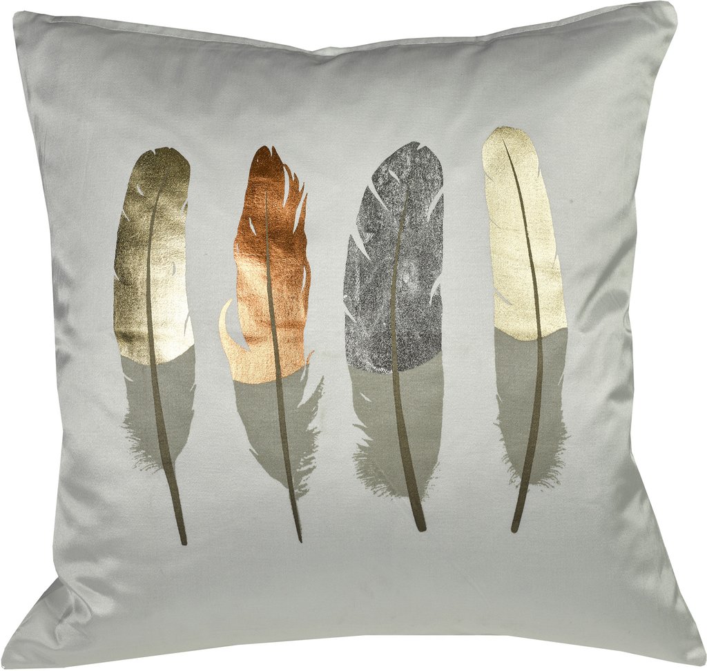 651046 20 X 20 In. Feathers Multi Decorative Throw Pillow Cushion, Square