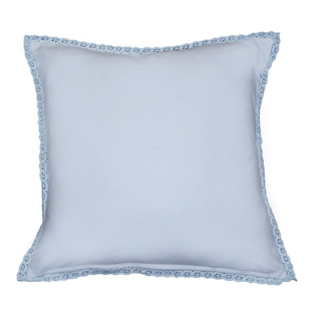 652082 18 X 18 In. Crochet Decorative Throw Pillow Cushion - Blue, Square