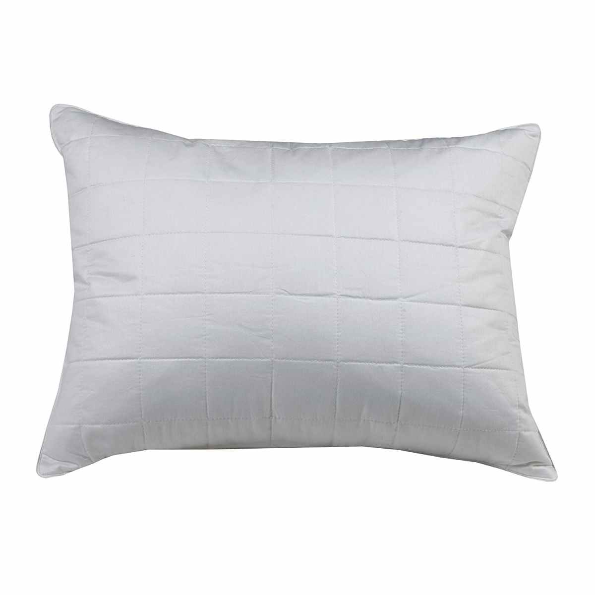 411092 Quilted Feather Pillow, White - Standard Size