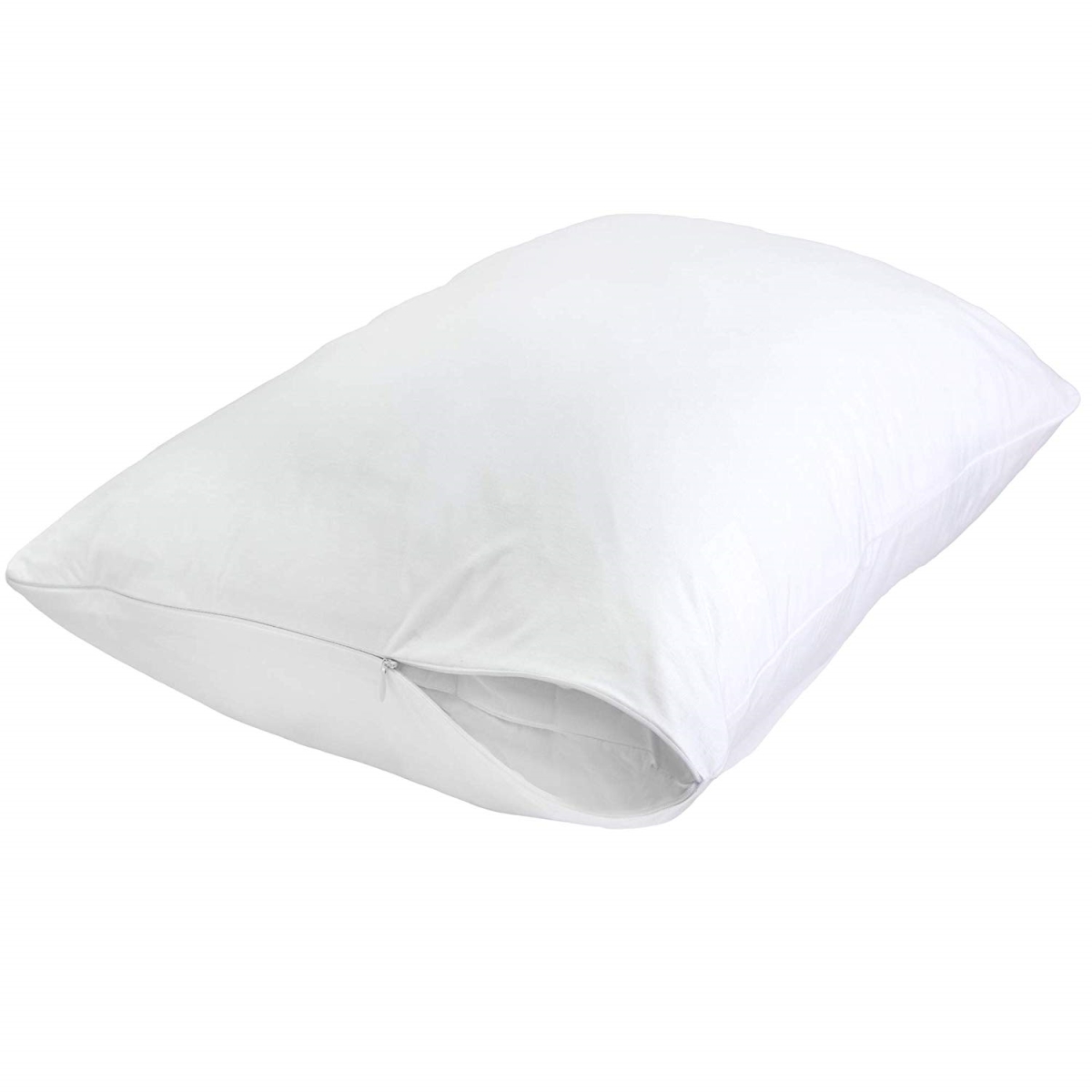 733362 Sleep Solutions By Waterproof Hypoallergenic Bamboo Pillow Protector, White - Standard Size
