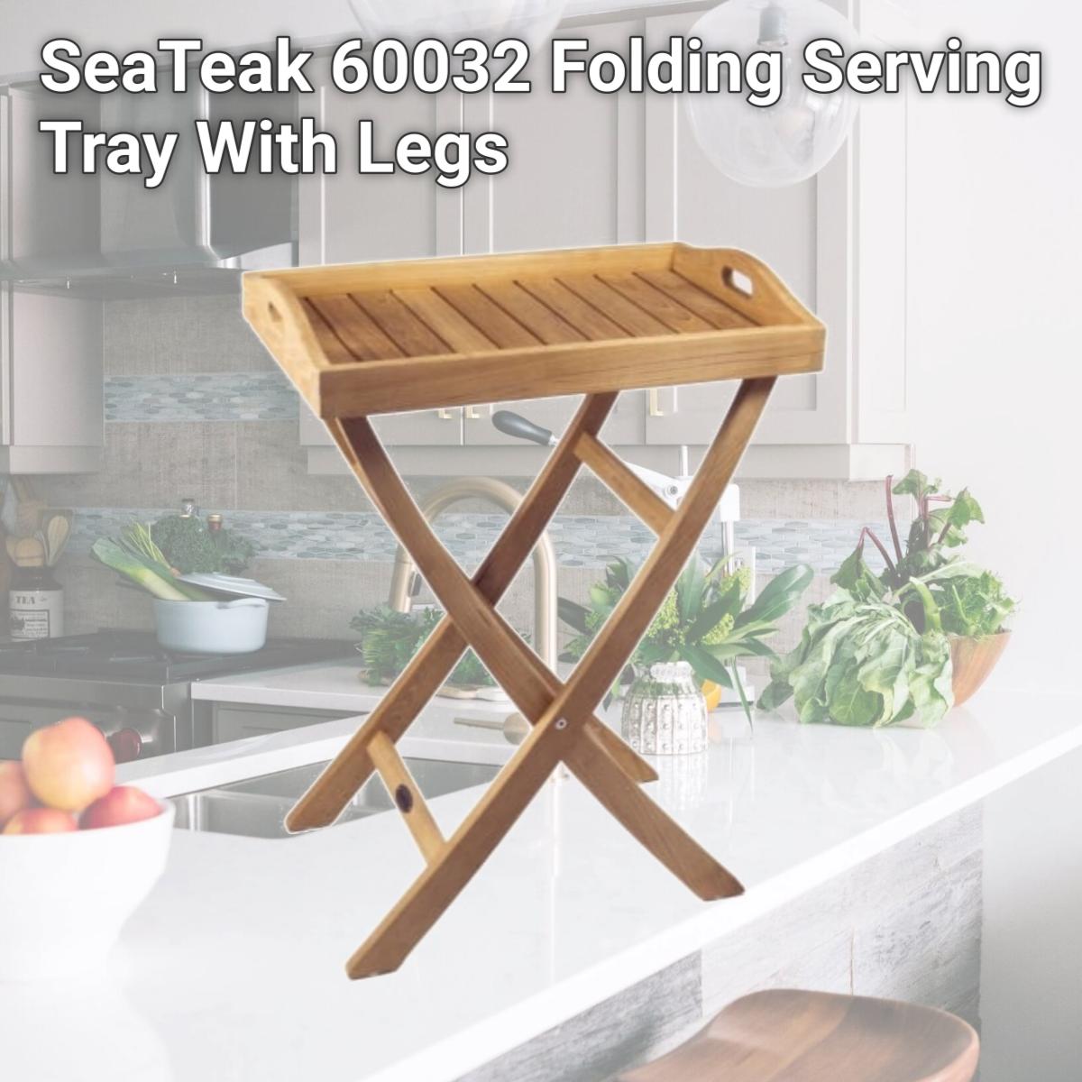 Picture of SeaTeak 60032 Folding Serving Tray With Legs