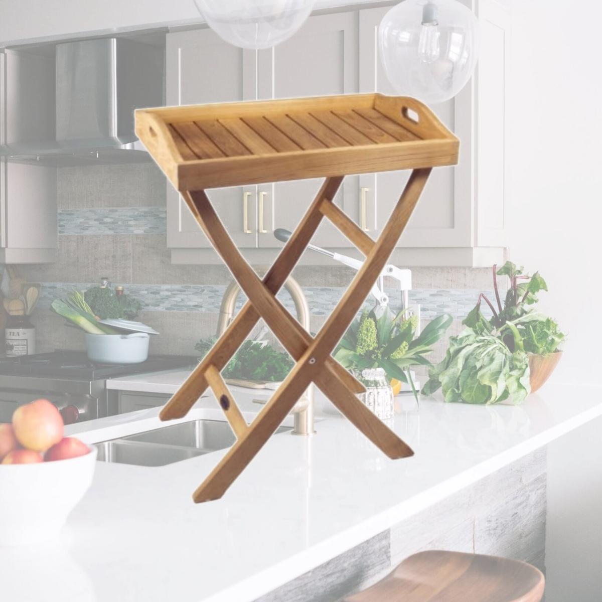 Picture of SeaTeak 60032 Folding Serving Tray With Legs