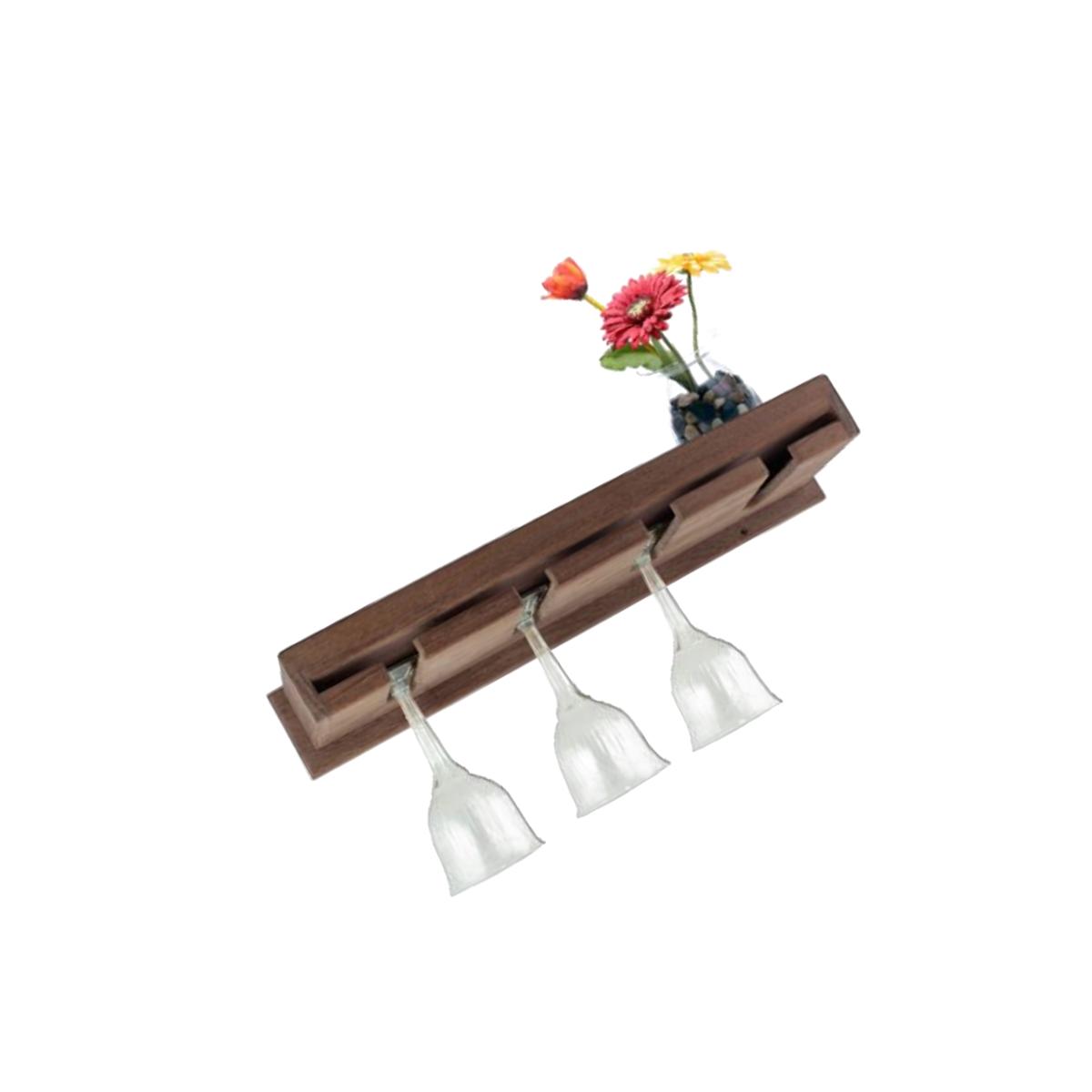 Picture of SeaTeak 62426 Wineglass Rack With shelf