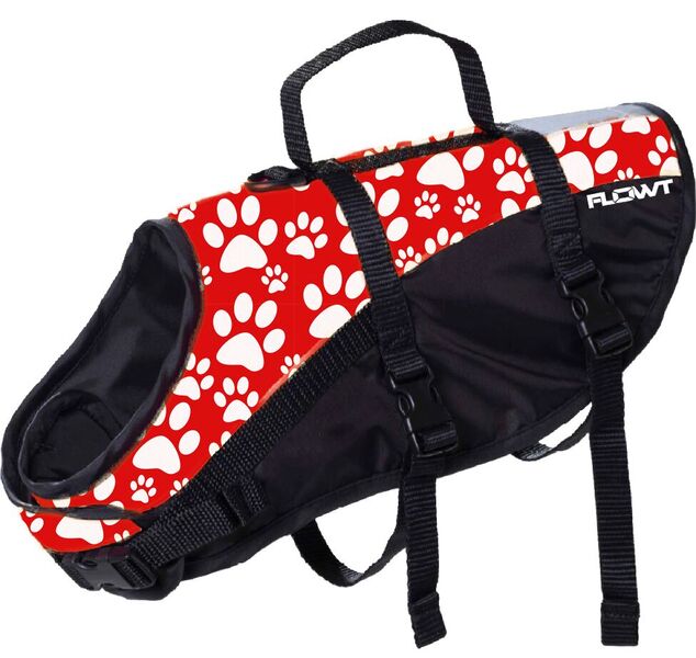 40902-2-2x Dog Vest, Red Paws - 2xl