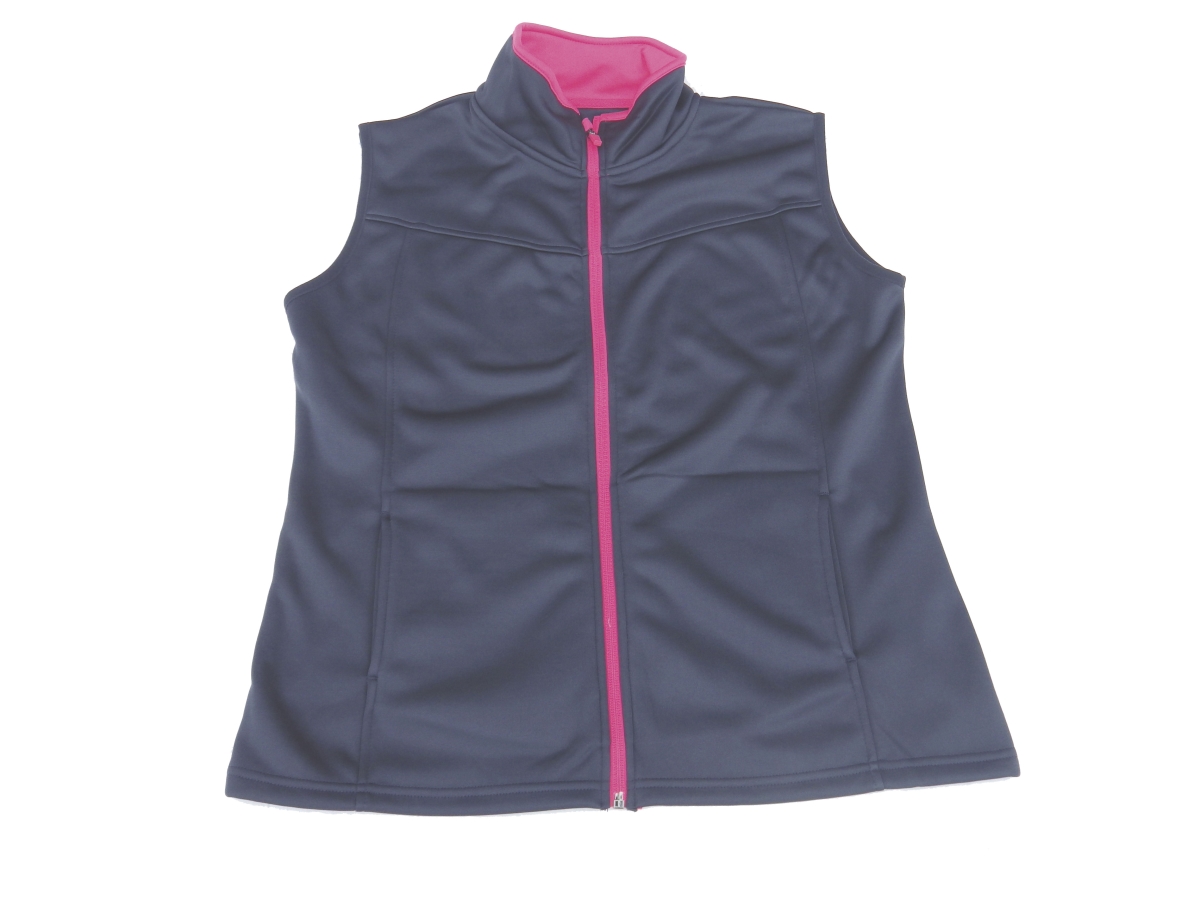 58028-051-MD Womens Poly-Spandex Vest, Medium - Navy with Pink